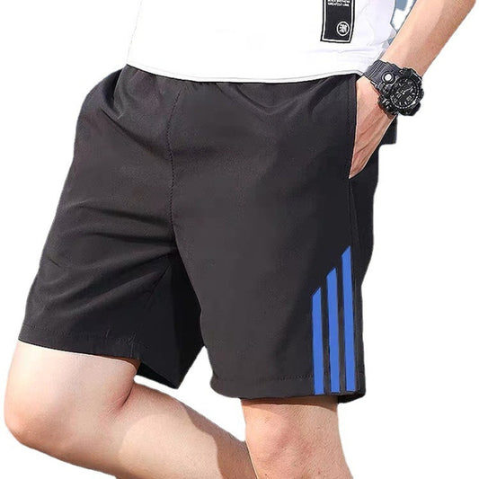 Stretch Fitness Training Shorts with Stripes