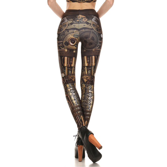 Women's Digital Print High-Waist Leggings