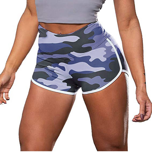 Casual High-Waist Butt Lift Tie-Dye Shorts