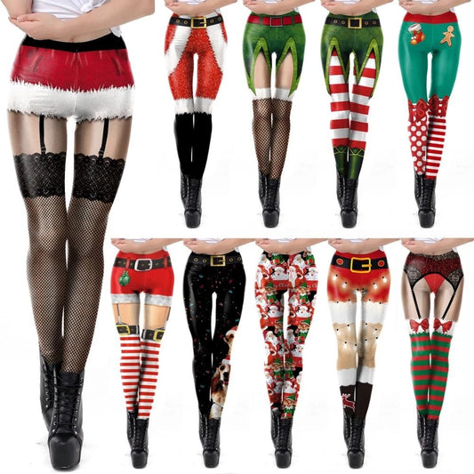 Women's Festive Christmas Print Holiday Leggings