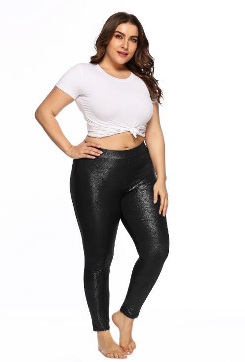 Women's Gold Glittering Metallic Leggings